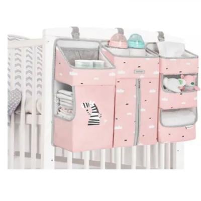 Sunveno SN_BSC_PI Baby Bedside Portable Crib Organizer, Pink