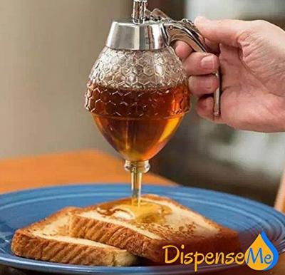 T&F DM Honey Dispenser - Kids Friendly, Syrup Dispenser, Shatter Proof, BPA Free