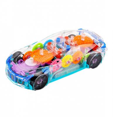 Transparent Toy Car with Music and 3D Lights For Kids, YJ388-48