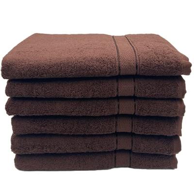 BYFT 110101007960 Daffodil - Bath Towel 70x140 cm - Set of 6 - Brown - 100% Cotton