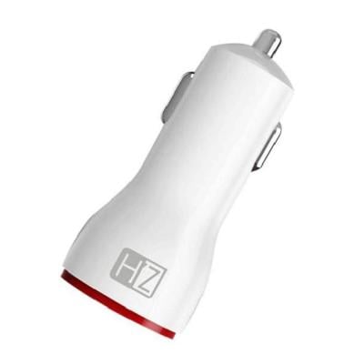 Heatz  Dual Port Smart Fast  Car Charger With Type C Cable White,  ZCC022