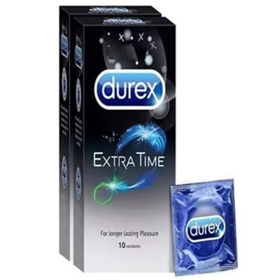 Durex 10 Count Extra Time Condoms Pack Of 2