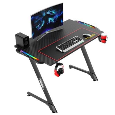 Twisted Minds TM-Z-1060-RGB Z Shaped Gaming Desk with RGB Light Multicolor