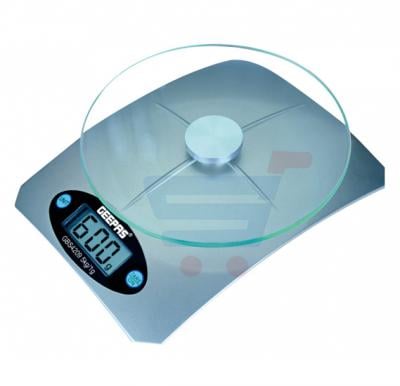 Geepas Digital Kitchen Scale GBS4209, 4mm Safety Glass Platform