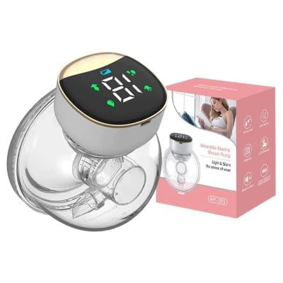 Wearable and Poratable Hands Free Electric Breast Pump with 4 Mode and 12 Levels LED Display，10 Breastmilk Storage Bag Ultra Quiet Rechargeable Milk Pump for Travel and Home