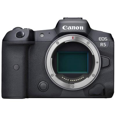 Canon 4147C005 Eos R5 Mirrorless Camera Body Full Frame، 45 Mp Full Frame Sensor، 20 Fps Shooting 8K Raw Video Up To 8 Stop In Body Is Max Iso 51200 Black