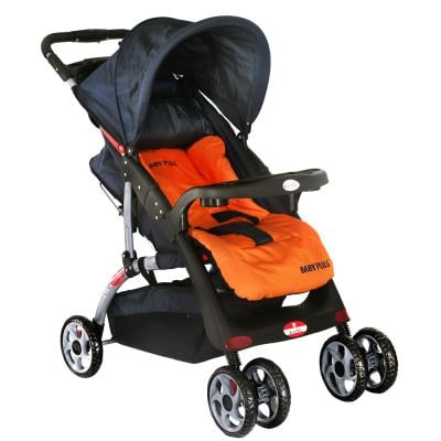 Baby Plus BP4959NAVY/ORANGE Multi Position Stroller for Baby Navi and Orange