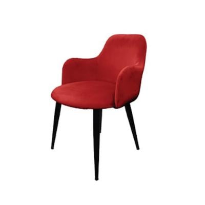 Jilphar JP1082C Furniture Custom Made Velvet Chair with Powder coated metal legs
