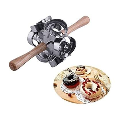 FashionMall Metal Revolving Donut Cutter Maker Machine Mould Pastry Dough Baking Roller For Cooking Baking