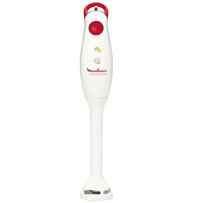 Moulinex DD100141 Turbomix Plus Mini Hand Blender 350W, White and Red