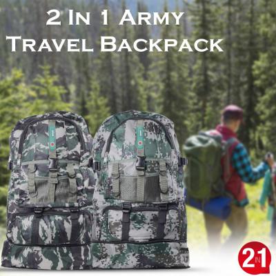 2 In 1 Army Travel Backpack, Digital Camouflage And Camouflage