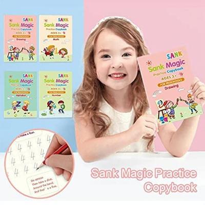 Magic Practice Copybook for Kids, Calligraphy Pens, Calligraphy Set for Beginners, Reusable Calligraphy for Kids, Handwriting Practice Copybook for Preschoolers 