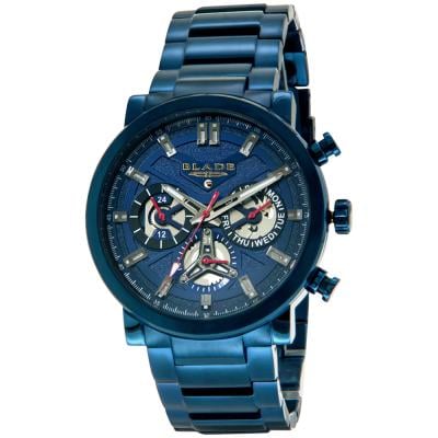 Blade Aztec 3585G2BBB Blue SS Case and Band Mens Watch