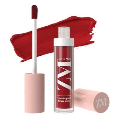 Zayn And Myza Transfer Proof Power Matte Lip Color 6 ml, Power Red
