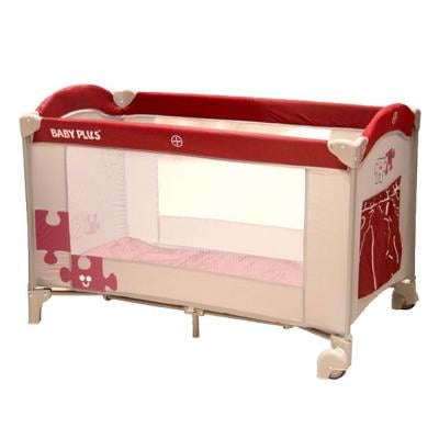 Baby Plus BP8057-Red Portable Playard with Bed, Red