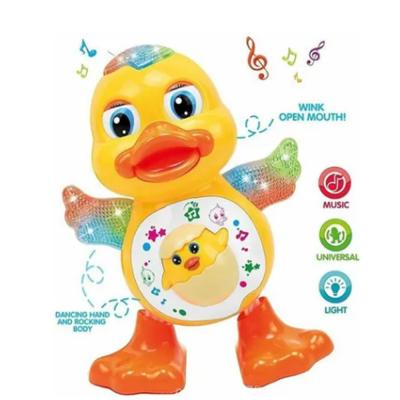 BabyBliss MNT214644 Dancing Duck Toy with Music and Lights Yellow with Orange
