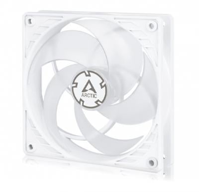Arctic P12 PWM PST 120mm Case Fan with PWM Sharing Technology PST Pressure-optimised, White Transparent