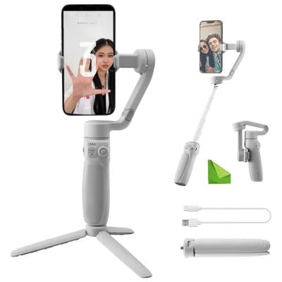 Zhiyun Smooth Q4 Gimbal Stabilizer for iPhone Smartphone,3-Axis Foldable Phone Gimbal Built-in Selfie Stick for Vlogging YouTube TikTok