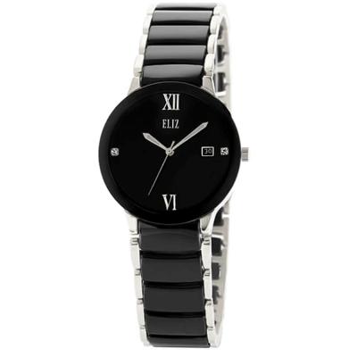 Eliz Mahal ES8740L4SNN Stainless Steel Case and Ceramic Band Womens Watch