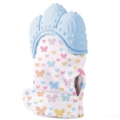 Babyjem Baby Tooth Scarifying Gloves Butterfly Blue 3 Months+
