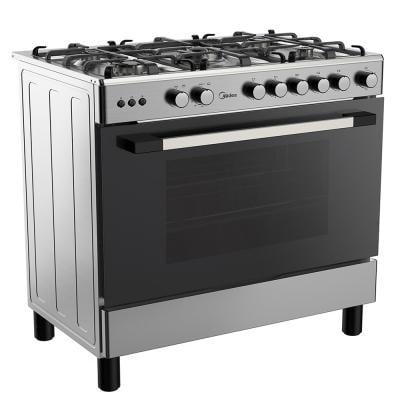 Midea 5 Burner Gas Cooker With Oven Silver  LME95030FFD