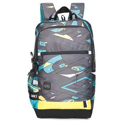 Wildcraft WI-WIKISQUA1JBK Printed 2 Compartment Backpack Black Blue