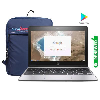 Buy HP Chromebook 11 G5 EE 11.6 inches Intel Celeron N3060 1.60 GHz Processor 2GB RAM 16GB SSD Storage HD Graphics 400 Chrome OS, Renewed and Get Ourshopee Laptop Backpack 15.6 Inch