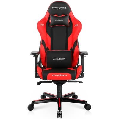 DXRacer GC-G001-NR-C2-422 Gaming Chair G Series PVC Leather Metal Frame 4D Armrest, Black/Red