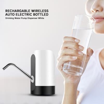 Rechargable Wireless Auto Electric Bottled Drinking Water Pump Dispenser White