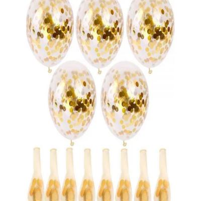 Generic N24288011A Pack Of 5 Decorative Party Balloon Set  White and Gold