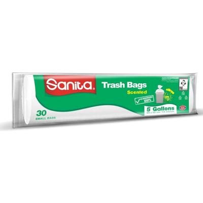 Sanita Biodegrdable Trash Bags 5 Gallons 30 Bags Black