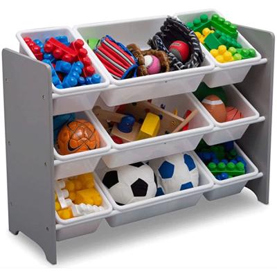 Delta Children TB83461GN Kids Toy Plastic Bin Organizer Grey