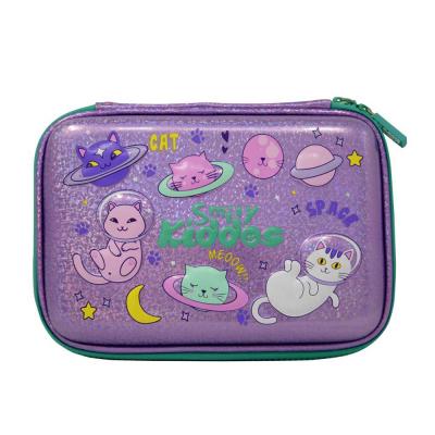 Smily Kiddoos Sparkle Pencil Case  Space kitty, Purple