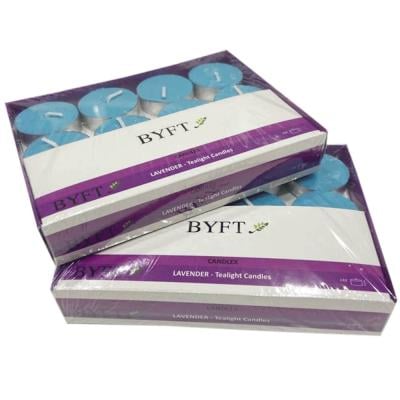 BYFT 38775553407 Lavender Scented Tea light Candles Pack of 24