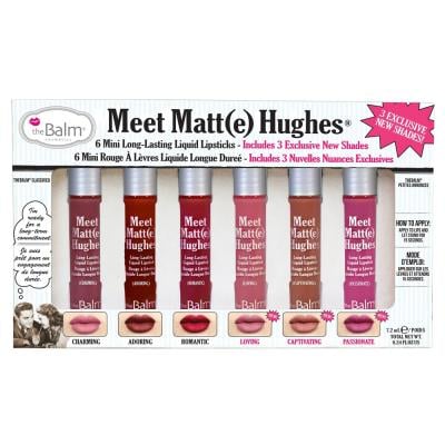 The Balm Meet Matte Hughes Set of 6 Mini Liquid Lipsticks, TBM107COS00384
