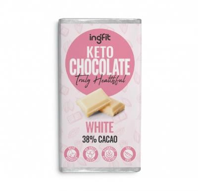 Ingfit ING0067402 Premium Sugar Free Keto Chocolate White 28g