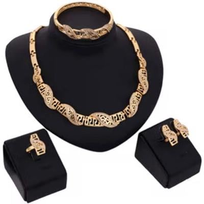 Jewelry N28331058A Necklace Earrings set 4 piece