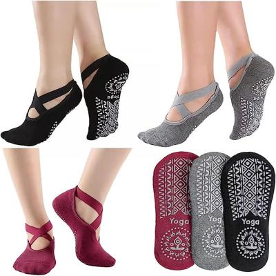 Yoga Socks For Women Non Slip Grippers Ideal For Pilates Pure Barre Ballet Dance Home And Barefoot Workout 1 Size Perfectly Fit For 35-42