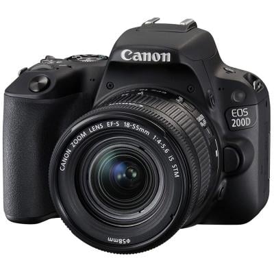 Canon EOS 200D DSLR Camera with EF-S 18-55mm IS STM Lens Kit, 24.2 MP, Black