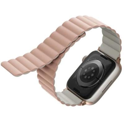 Uniq Revix Reversible Magnetic Apple Watch Strap 45 44 42MM Blush Pink Beige
