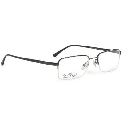 Lastes 0919-090 Rectangular Semi Rimless Eyeglass Frame Matte Black