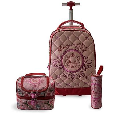 Disney TFPL123 Marie Pretty In Pink 20 Premium Trolley Bag 3IN1 Set