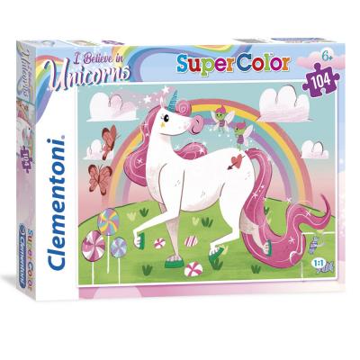 Clementoni Super Color Puzzle I Believe In Unicorns 104 PCS, 6800000182