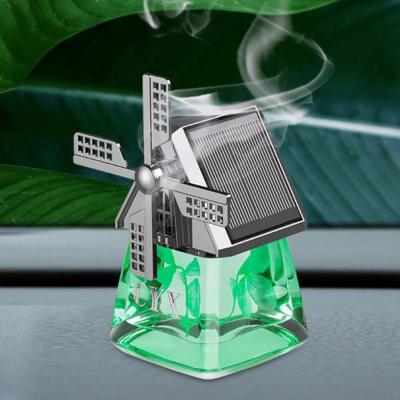 Windmill Solar Rotating Aroma Car Air Freshener Diffuser, Eco-Friendly Fragrance Solution for Your Vehicle