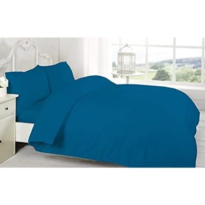 BYFT 38775506861 Orchard Bedlinen Set Queen Size Sky Blue 1 Flat Bedsheet 2 Pillow Cases 1 Duvet Cover Cotton High Quality Lightweight Maximum Comfort Durability and Softness