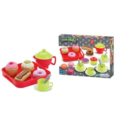 Ecoiffier 100% Chef Tea and Pastries Set 26 Accessories, 7600002612