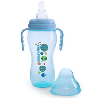 Baby Plus BP7096-A Glass Feeding Bottle with Handle Blue