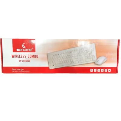 Genuine Wireless Keyboard With Mouse White, GN-CS8500 