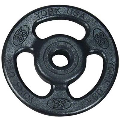 York Weight Plate 45lb Rubber ISO Grip, 29025