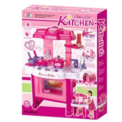 DC Collectibles Deluxe Plastic Beauty Kitchen Appliance Cooking Play Set With Light And Sound 19x16x14cm Pink